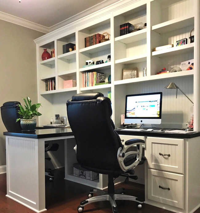 built ins with a desk
